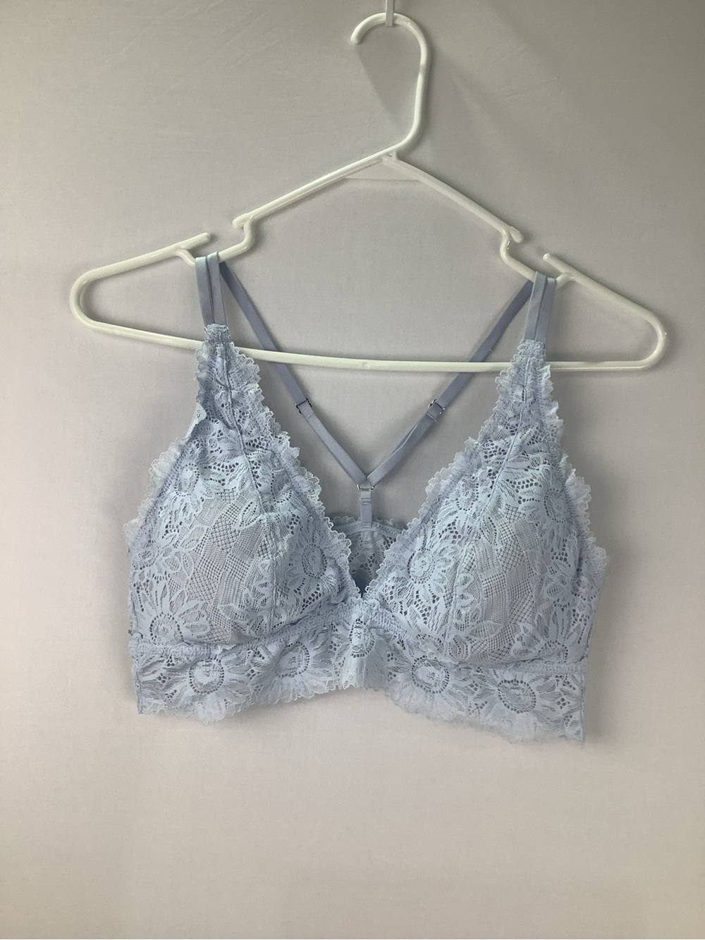 aerie Lace Bralette - Light Blue womens size L